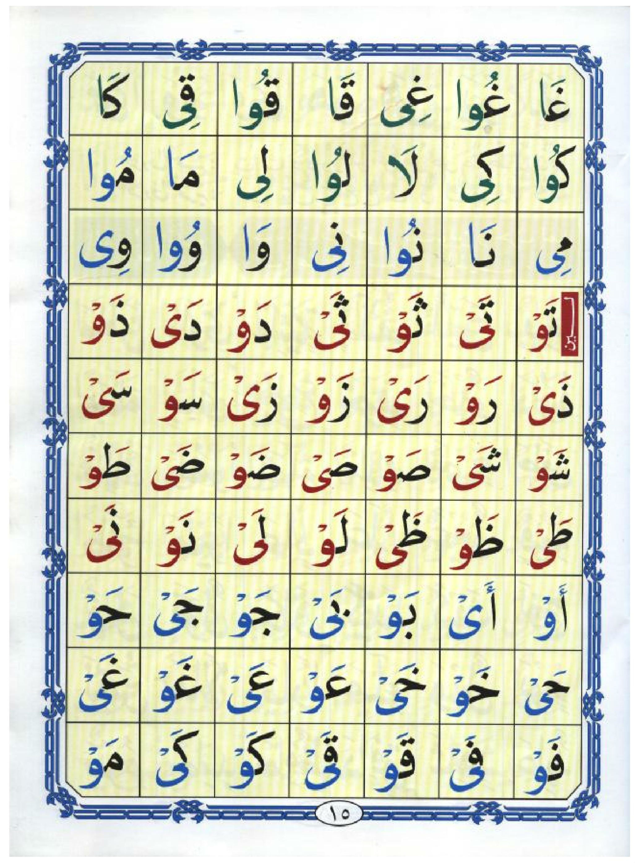 Noorani Qaida in Arabic